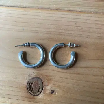 커리어링풍 실버 925 후프 귀걸이