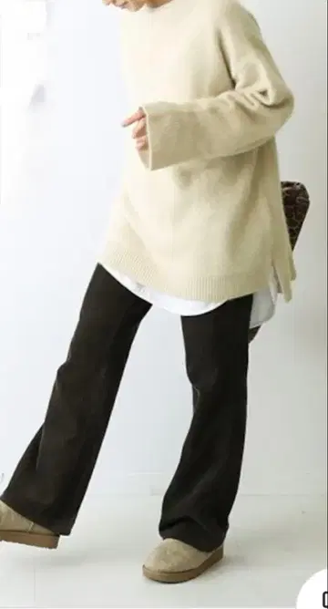 택 포함 새상품 프레임워크 코듀로이 세미 와이드 팬츠 40