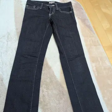 스트레이트 데님 다크 블루