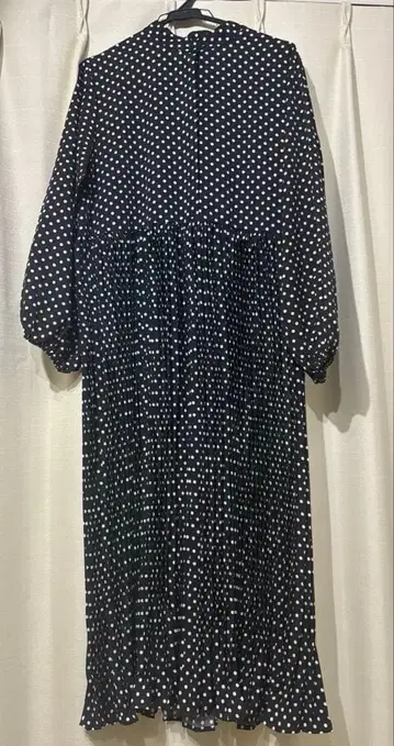 도트 개더 원피스