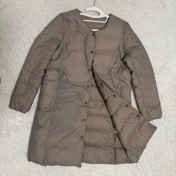 무인양품 포켓터블 노카라 다운 코트 경량 M