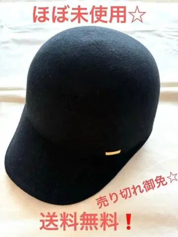 [ 거의 미사용 최상 컨디션 ] ca4la 울 블랙 캡 여성용