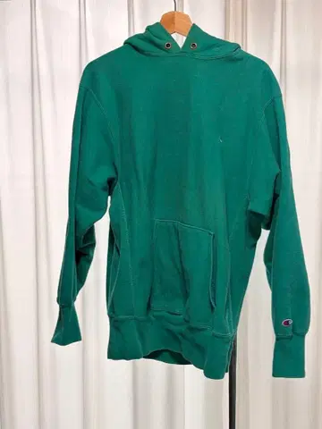 챔피언 그린 리버스 위브 빈티지 90's 자수 택