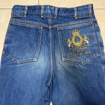 Lancel 자수 로고 청바지 스트레이트 데님
