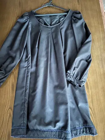 majestic legon 블랙 긴팔 플리츠 원피스