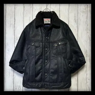 [ Lee 스톰 라이더 쉽스 제트 블루 별주 ] 페이크 무스탕 보아 안감