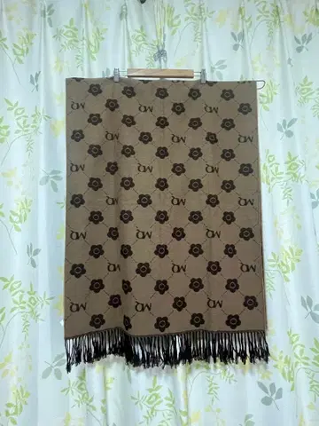 MARY QUANT 마리콴트 MQ 패턴 대형 스톨 브라운