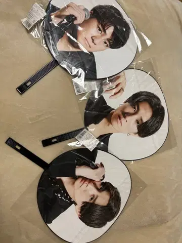 아이돌 부채 3개 세트 미사용 SixTONES