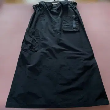 Cavvy/다크 네이비 롱 스커트 포켓 부착