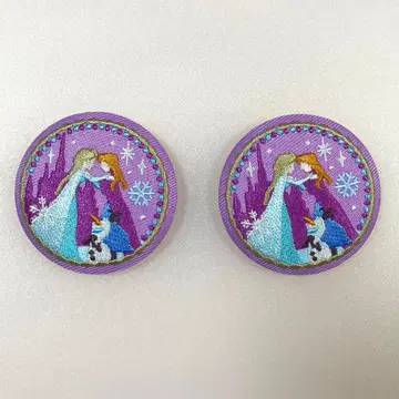 디즈니 자수 캔뱃지 안나