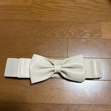 엠즈 그레이시 리본 디자인 벨트 크림색