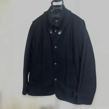 BEAMS HEART 울 피 코트 블랙 XL