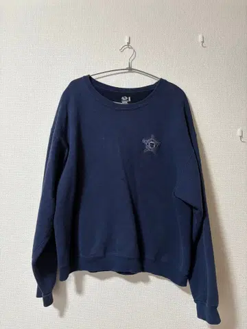 구제 의류 네이비 자수 로고 트레이닝복