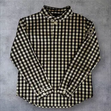 새상품급 THE SMOCK SHOP 스모크샵 풀오버 셔츠 블랙 x 화이트