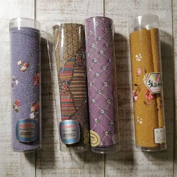 기모노 장식용 깃 보라색 계열 2개, 브라운 계열 2개 세트