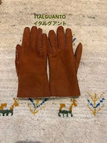 이탈구안토 스웨이드 무스탕 장갑 여성용