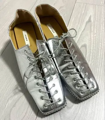 ameri 레이스업 슈즈 블록힐