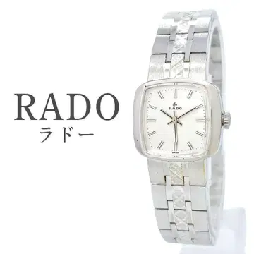 빈티지 RADO 라도 실버 스퀘어 수동 와인딩 여성용 손목시계