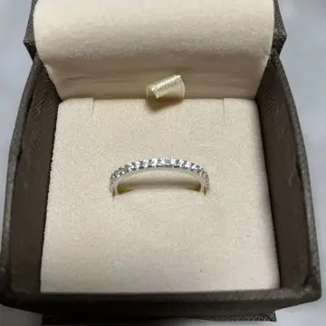 모이사나이트 하프 이터니티 반지 15호 2mm 폭 새상품