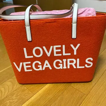 LOVELY VEGA GIRLS 펠트 토트백 오렌지