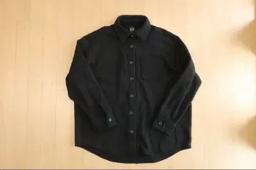 GAP 플리스 셔츠 자켓 블랙 오버 사이즈 블랙 구제 의류