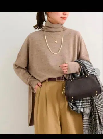 미사용 새상품 BiellaYarn 와이드 터틀넥