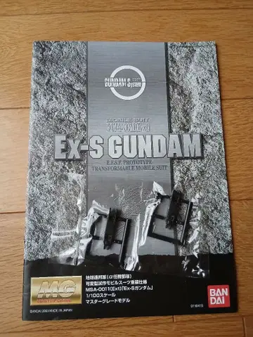 EX-S GUNDAM MG 1/100 부품 2개와 설명서