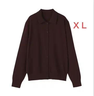 무인양품 워셔블 울 하이 게이지 폴로 가디건 XL 사이즈