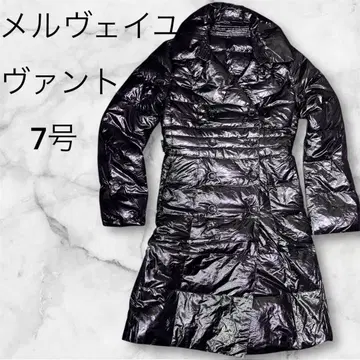 [ 새상품 ] 멜베이유방토 블랙 다운 자켓 롱 7호