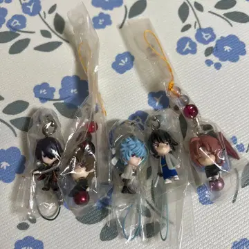 은혼 피규어 스트랩 키링 5개 세트