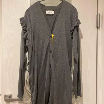 MUVEIL 뮤베일 그레이 니트 원피스 프릴 소매