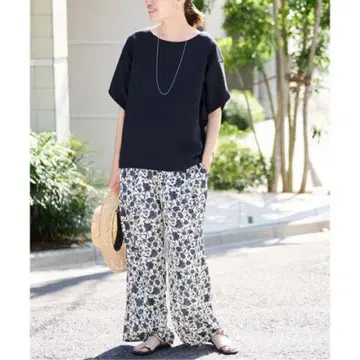 SLOBE IENA 꽃무늬 가우초 팬츠 36 사이즈