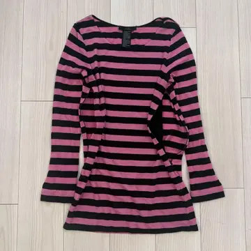 pink stripe knit