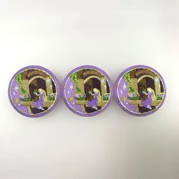 디즈니 자수 캔뱃지 라푼젤