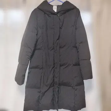 MICHEL KLEIN 후드 부착 블랙 다운 코트