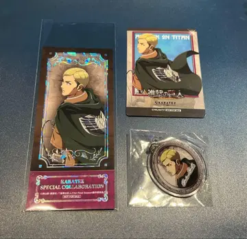 진격의 거인 엘빈 가라철 가라오케노테츠진 티켓풍 카드 아크릴 키링