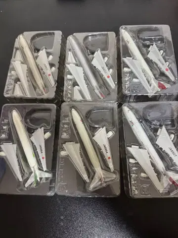 일본항공 항공기 모델 6기 세트