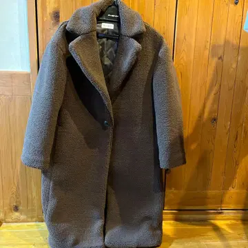 PLST 플라스테 보아 코트 브라운 S 테디베어 코트