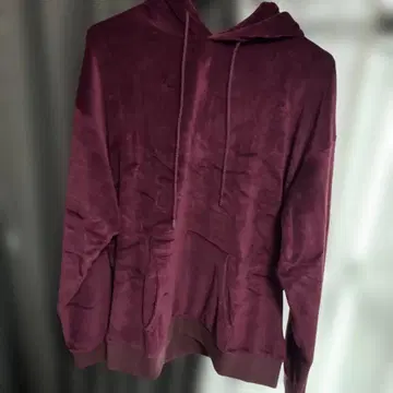 HARE 버건디 플리스 후드티 S 사이즈