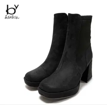 by 키다리 아저씨 블랙 스웨이드 숏부츠 23cm