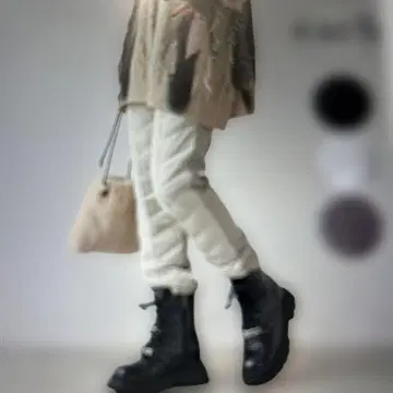 다운 80% 퀼팅 팬츠 화이트