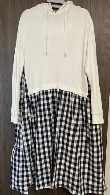 후드티 원피스 깅엄 체크
