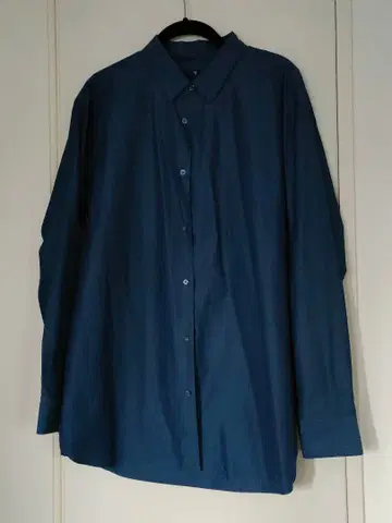 +J 유니클로 질 샌더 수피마 코튼 네이비 브로드 셔츠 L