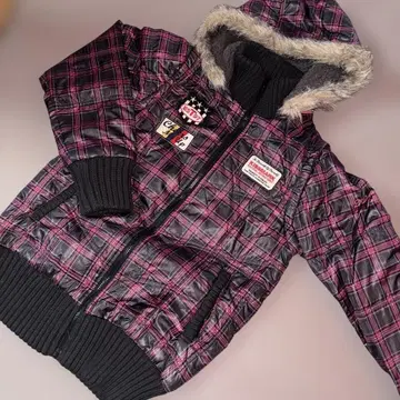 KISSMARK 퍼 포함 체크 무늬 자켓 여성용