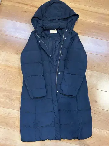 [ 새상품급 ] BEAMS 후드 부착 네이비 다운 자켓