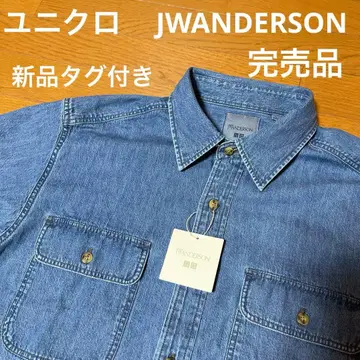 택 포함 새상품 유니클로 JW ANDERSON 데님 셔츠 L