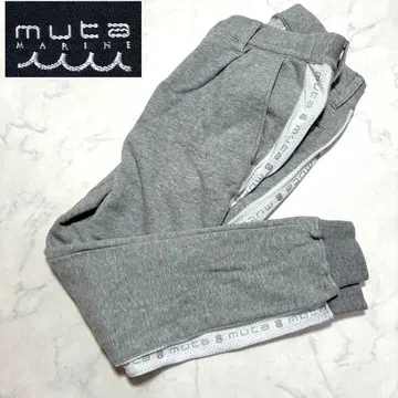 muta MARINE 조거 팬츠 맨투맨 사이드 로고 라인 그레이 S