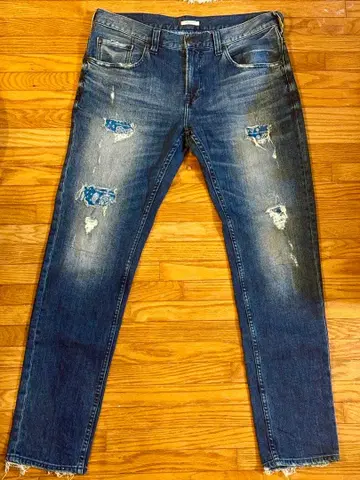 BAYFLOW 베이플로우 리페어 가공 청바지 페이즐리 32인치