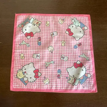헬로키티 손수건 핑크 계열 산리오 kitty 쇼와 레트로