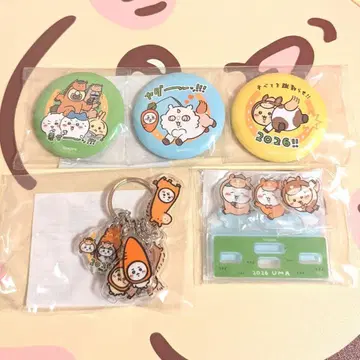 치이카와 해피백 아크릴 스탠드 캔뱃지 아크릴 키링